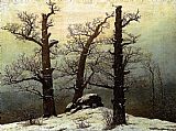 Caspar David Friedrich Famous Paintings - Dolmen in the Snow